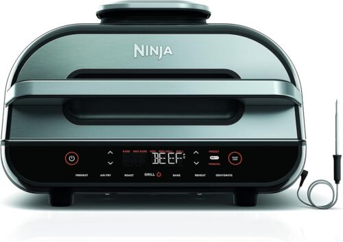 Ninja Foodi Smart XL Grill and Air Fryer,Black/Stainless Steel (AG551)-Au - Picture 1 of 10