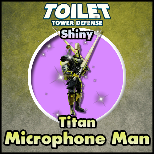 Shiny Titan Microphone Man - Toilet Tower Defense TTD Roblox - Exclusive Unit