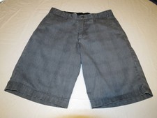 Men's Volcom Corpo Class grey 31 plaid school casual shorts surf skater EUC 