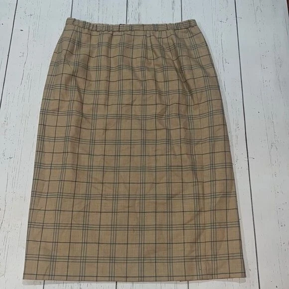 Plaid wool top skirt plus size