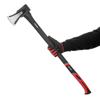INTERTOOL 35-inch Splitting Maul, Axe, 5 lb Shock Absorbing Handle HT08-0275