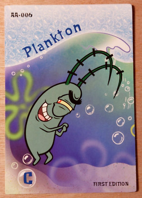 PLANKTON 2003 Spongebob Aquatic Amigos 1st Edition Card #AA-006