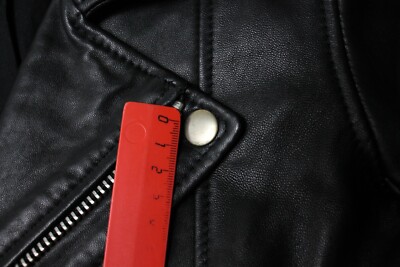 MAJE Jacket Women's (EU) 36 Lamb Leather Asymmetrical Zip Belted