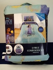 Disney Wish Comforter Twin/Full Set Reversible Comforter  1 Pillow Case 72X86