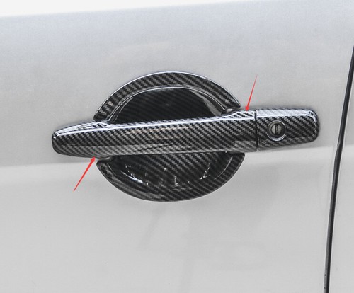 Carbon Fiber Style Exterior Side Door Handle 8X For Mitsubishi Lancer EVO 07-17 - Picture 7 of 20