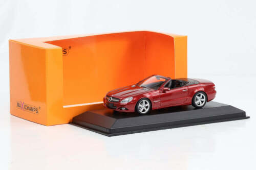 1:43 Minichamps Mercedes-Benz SL-Class R230 2008 Metallic Red Maxichamps - Picture 2 of 4