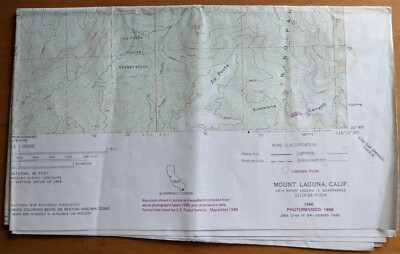 USGS Topo Map 7.5' Quad Mount Laguna, California 32216-G4-TF-024