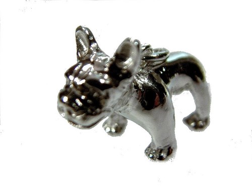 Französische Bulldogge Hund ⭐⭐⭐⭐⭐ ca. 14g Massiv Anhänger Silber 925 Dogge - Bild 6 von 7