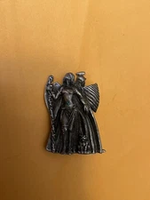 HUDSON Mini Knight And Fairy Double Sided FINE PEWTER Figure 5427