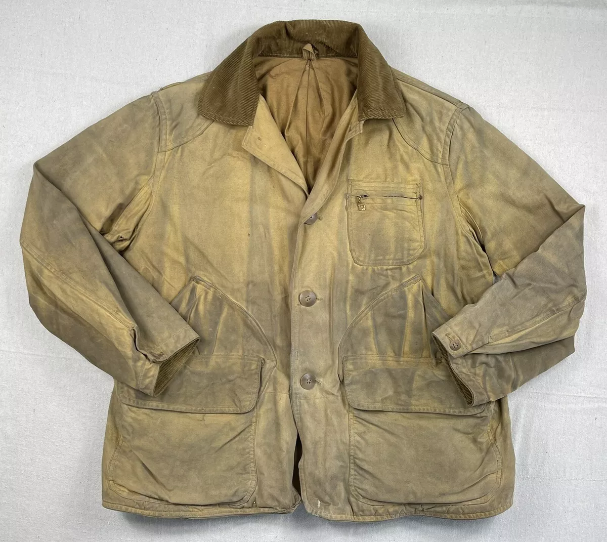 Vintage LL Bean Duck Canvas Hunting Jacket Fishing Coat 40s 50s