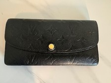 LV Louis Vuitton Emilie Wallet Monogram Empreinte Leather Black