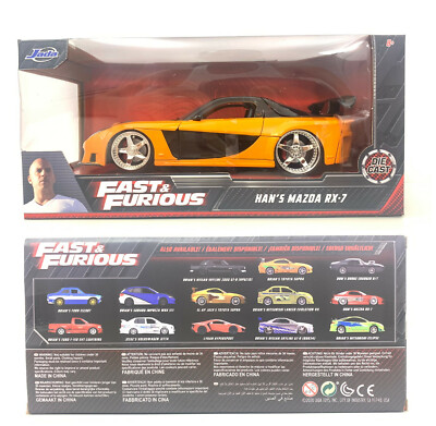 Fast And Furious Han's Mazda Rx-7, JADA, Diecast Toy Car