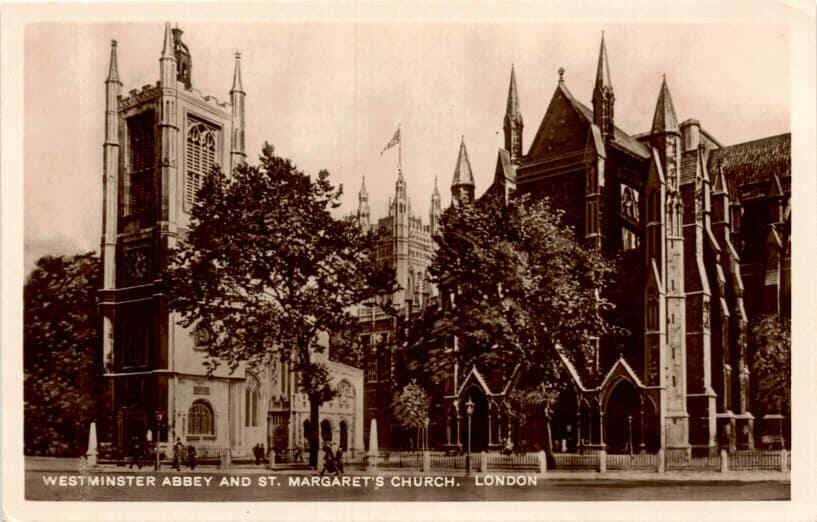 WESTMINSTER ABBEY, ST. MARGARET'S CHURCH, L Postcard
