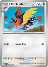 Pokemon Fletchinder (122/188) Stellar Crown LP REVERSE HOLO