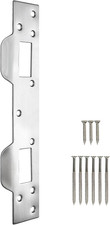Heavy Duty Door Strike Plate Reinforcement Front Door Latch Plate Satin Nickel S
