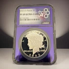 2023 S PEACE SILVER DOLLAR PURPLE CORE NGC PF69 ULTRA CAMEO TRADER BEA