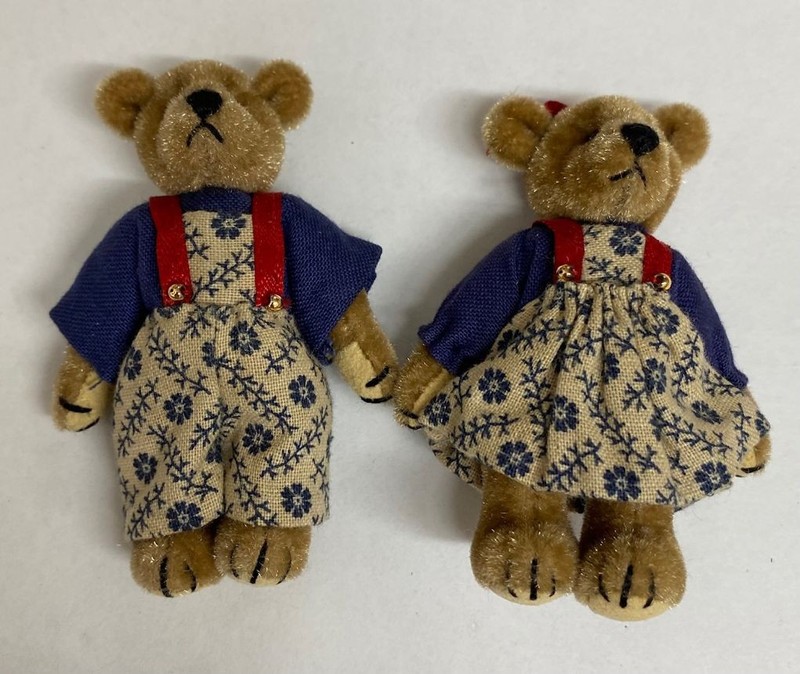World of Miniature Bears BY Theresa Yang 2.5" Plush Bear Noel #5032-BL-SET