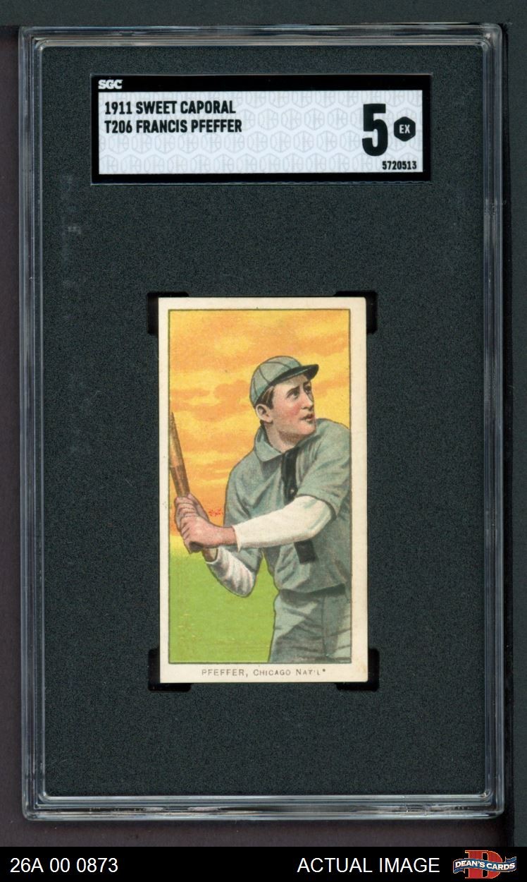 1909 T206 Francis Pfeffer Cubs SGC 5 - EX