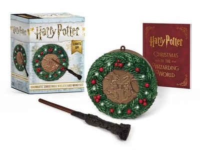 Harry Potter: Hogwarts Christmas Wreath and Wand Set | Lights Up! | Donald Lemke