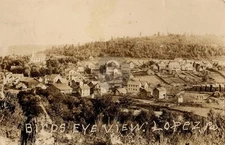 Lopez PA Pennsylvania Bird's-Eye Town View RPPC Photo Postcard COPY