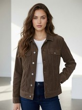 J.Crew Women s Brown Corduroy Trucker Jacket ...