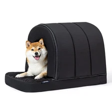 Orthopedic Dog House - Outdoor Waterproof Dog Shelter w/Porch - Indoor Pet Ho...