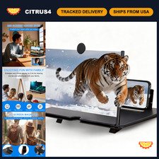 12" HD Phone Screen Magnifier, Foldable Mobile Holder for Movies  Games, Clear