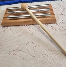 Energy Chimes Percussion Hand Bells Trio 3 Tone Chime Music Instrument & Mallet