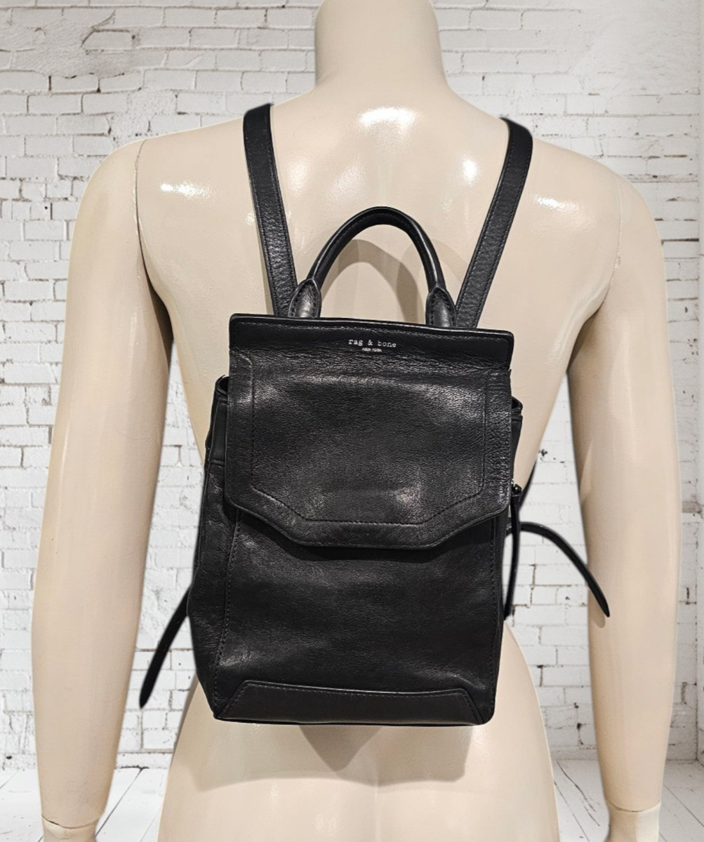 RAG & BONE Black Leather Mini Backpack Purse Bag | eBay display picture 1