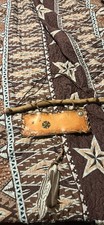 Handcrafted Leather  Wood Rustic Piece   One of a Kind