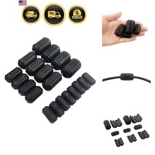 20Pcs Clip-on Ferrite Ring Core Ferrite Bead RFI EMI Noise Suppressor Cable C...