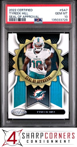 2022 PANINI CERTIFIED SEAL OF APPROVAL #SA7 TYREEK HILL POP 1 PSA 10