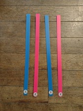 Original 80s Z-Flex Stick-On Rails NOS Pink Blue Skateboard Rails 16” Lot