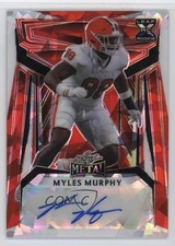 2023 Leaf Metal Red Crystals 1/2 Myles Murphy #BA-MM2 Auto 0o4t