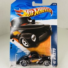 2011 Hot Wheels #152 HW Racing 2/10 '41 WILLYS Black Custom Chrome Real Riders