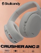 Skullcandy Crusher ANC 2 Wireless Over-Ear Bluetooth Headphones, Bone White