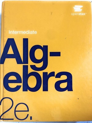 Intermediate Algebra 2e by OpenStax (2020 hc VG)