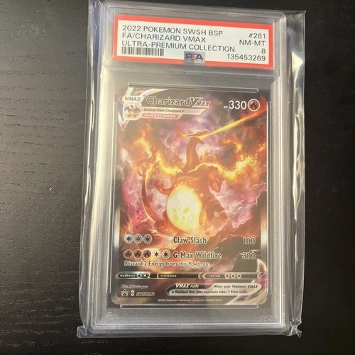 2022 Pokemon Charizard VMAX Ultra Premium Collection Promo PSA 8 SWSH261