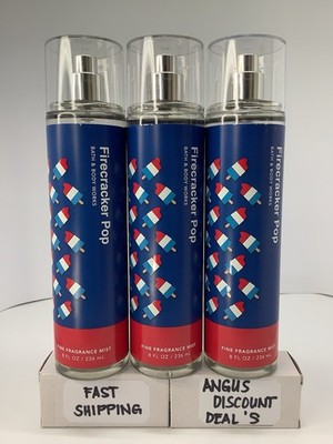 Bath & Body Works FIRECRACKER POP Fine Fragrance Mist 8oz  3 BOTTLES   NEW