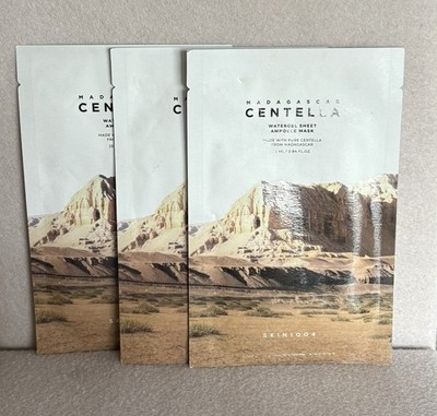 Set of 3 Skin 1004 Madagascar Centella Water Gel Sheet Ampoule Mask New Sealed
