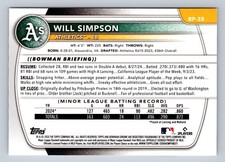 2025 Bowman #BP-35 Will Simpson Prospects