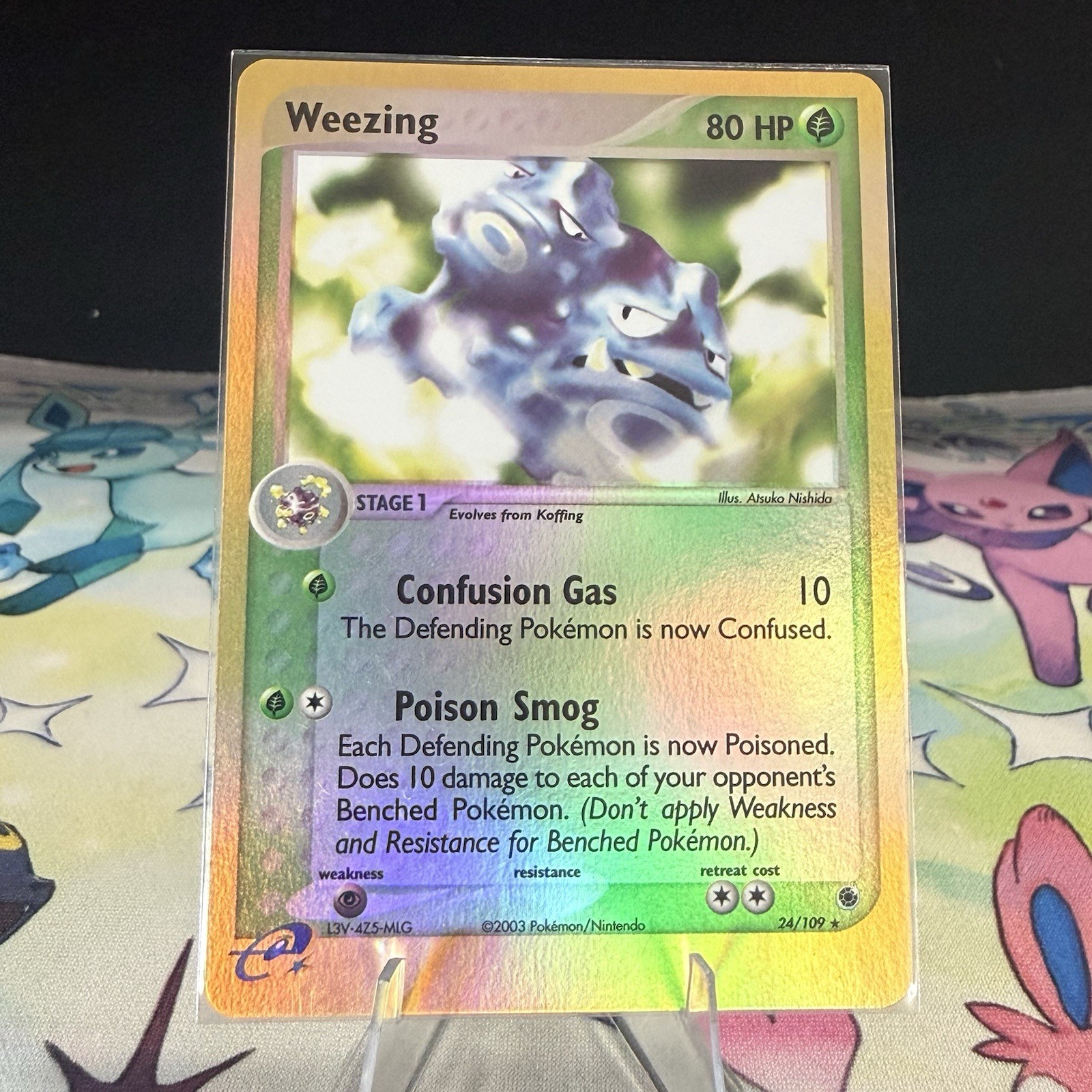 Weezing 24/109 Reverse Holo NM EX Ruby Sapphire Pokemon Card 2003