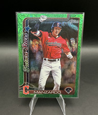 2025 Topps Series 2 Kyle Manzardo #557 /99 Green Rainbow Foil Cleveland Indians
