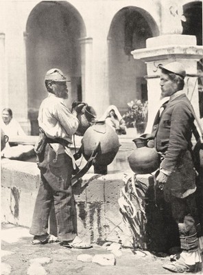 MEXIKO. Weihwasserträger; Agua Prieta; vor Ostern 1900 alter Druck