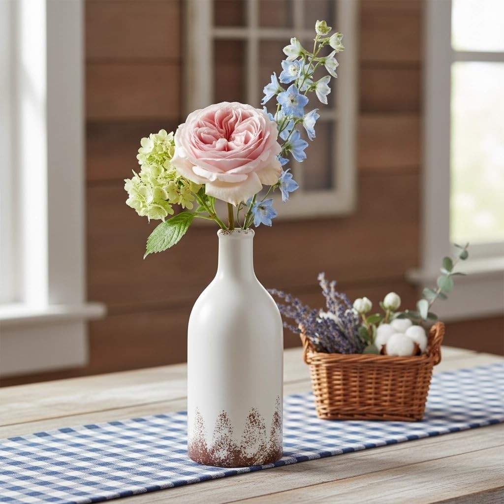 White Ceramic Flower Vase