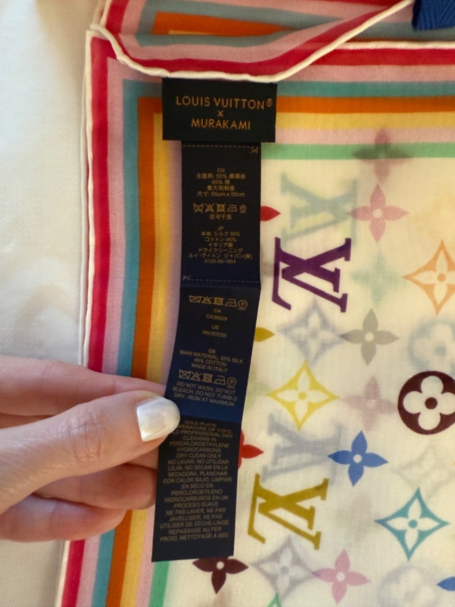 Louis Vuitton Murakami Monogram Multicolor Square 55 Scarf