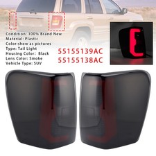 2pcs Smoke Black Brake Tail Lights Tailight For Jeep Grand Cherokee 1999-2004 2pcs Smoke Black Brake Tail Lights Tailight For Jeep Grand Cherokee 1999-2004