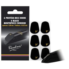Mouthpiece Cushions 6 Pack Black Thick 0.80mm/.032 VMCX6 Instrument Part