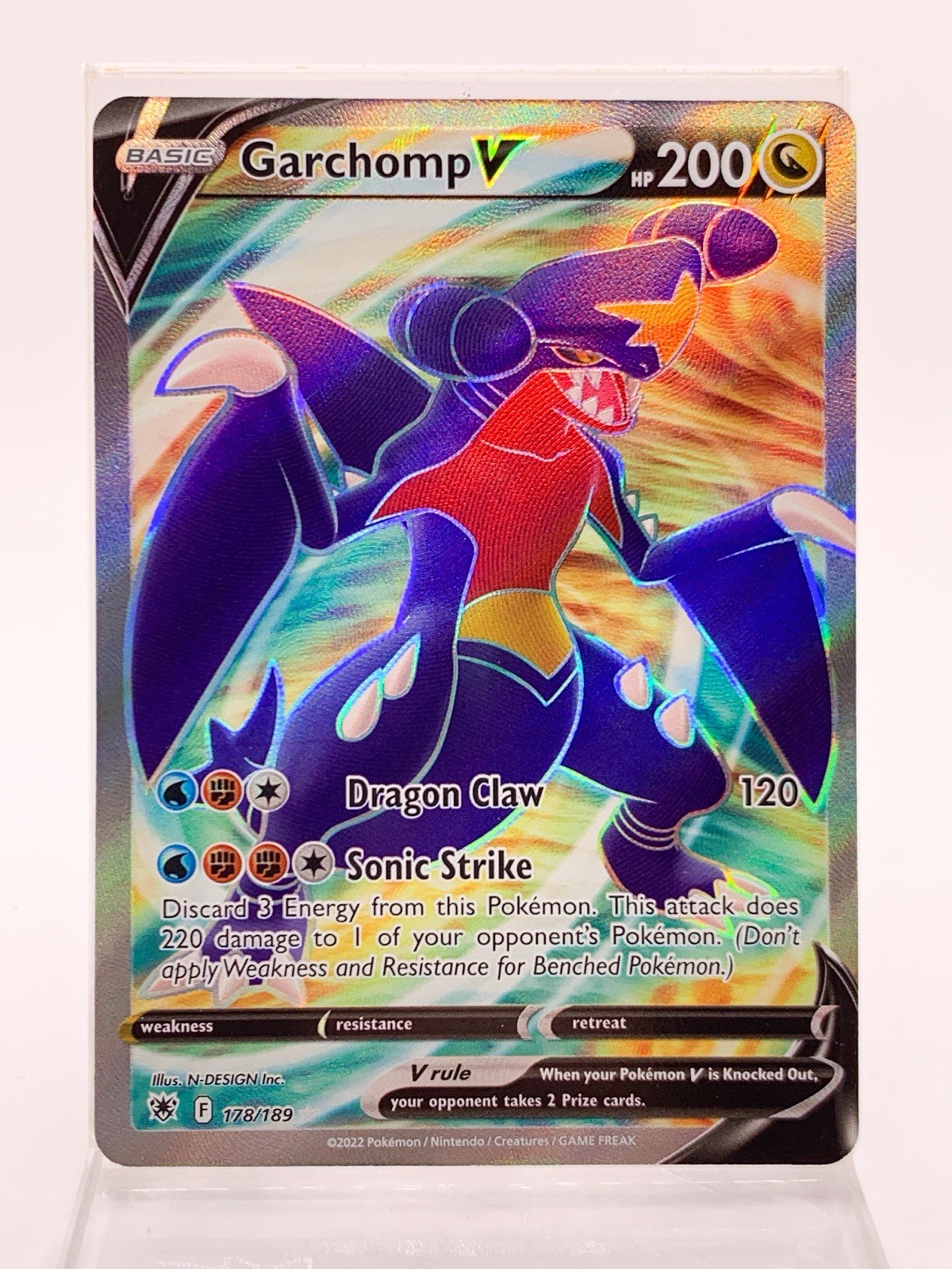 Garchomp V (Full Art) 178/189 Ultra Rare SWSH10: Astral Radiance NM