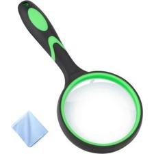 10X Shatterproof Magnifying Glass 10X Large Handheld Magnifying Glass for Senior